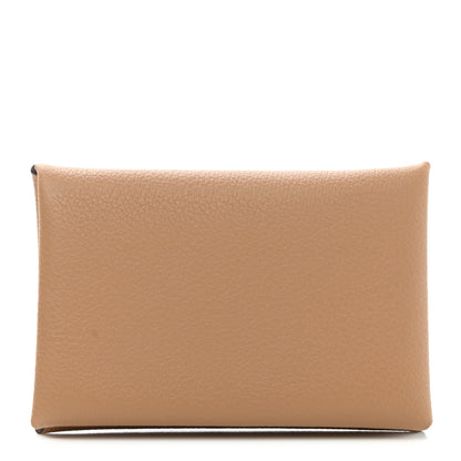 Hermes Evercolor Calvi Card Case Chai 1 of 8