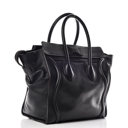 Celine Drummed Calfskin Mini Luggage Black 3 of 18