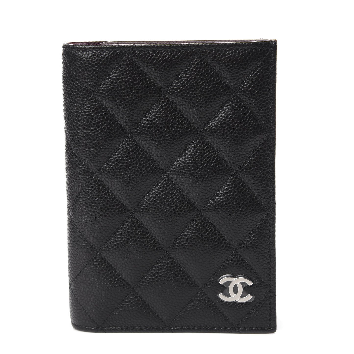 Caviar Quilted Passport Holder Black