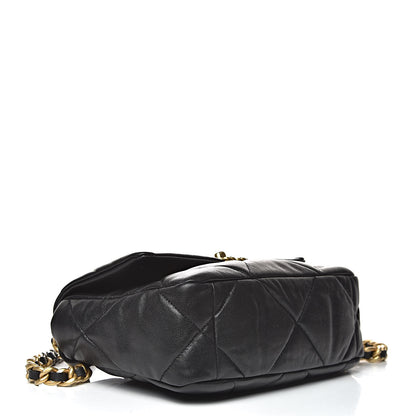 Chanel Lambskin Quilted Medium 19 Flap Black 4 of 11