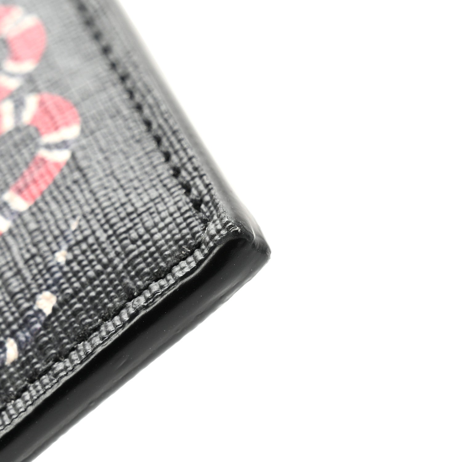 Gucci GG Supreme Monogram Kingsnake Card Case Black Grey 9 of 10