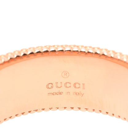 Gucci 18K Rose Gold Enamel 6mm Icon Blooms Ring 46 3.75 4 of 5