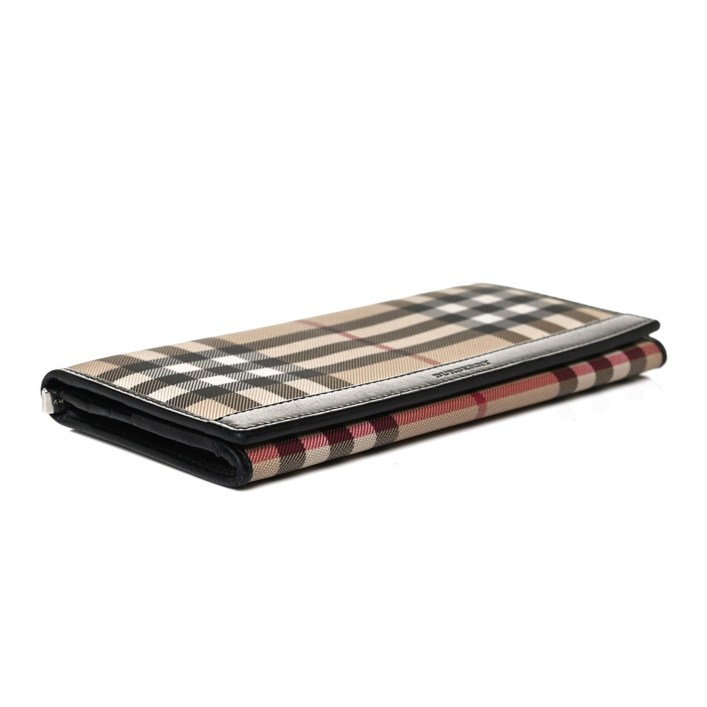 House Check Continental Wallet Black
