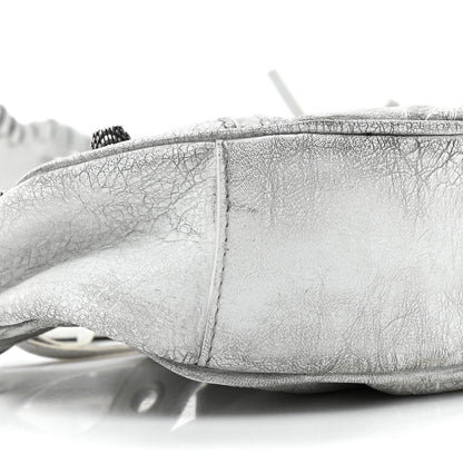 Balenciaga Agneau Arena Dirty Effect Le Cagole Shoulder Bag XS Optic White 9 of 12