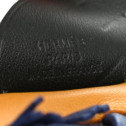 Hermes Milo Lambskin Grigri Rodeo Pegase Horse Bag Charm PM Sesame Black Bleu Saphir 4 of 4
