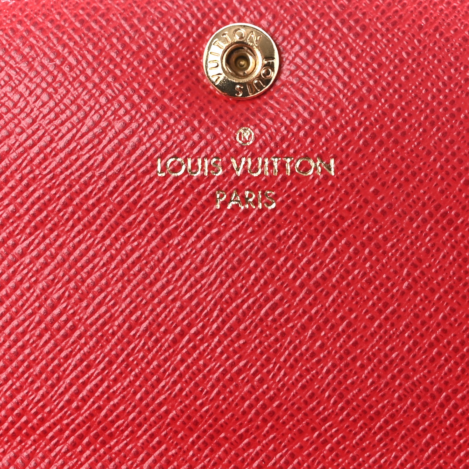 Louis Vuitton Damier Ebene Emilie Wallet Red 6 of 10