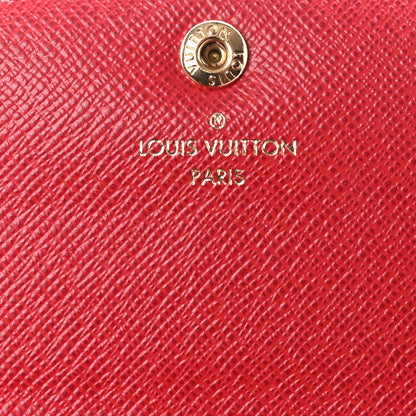 Louis Vuitton Damier Ebene Emilie Wallet Red 6 of 10