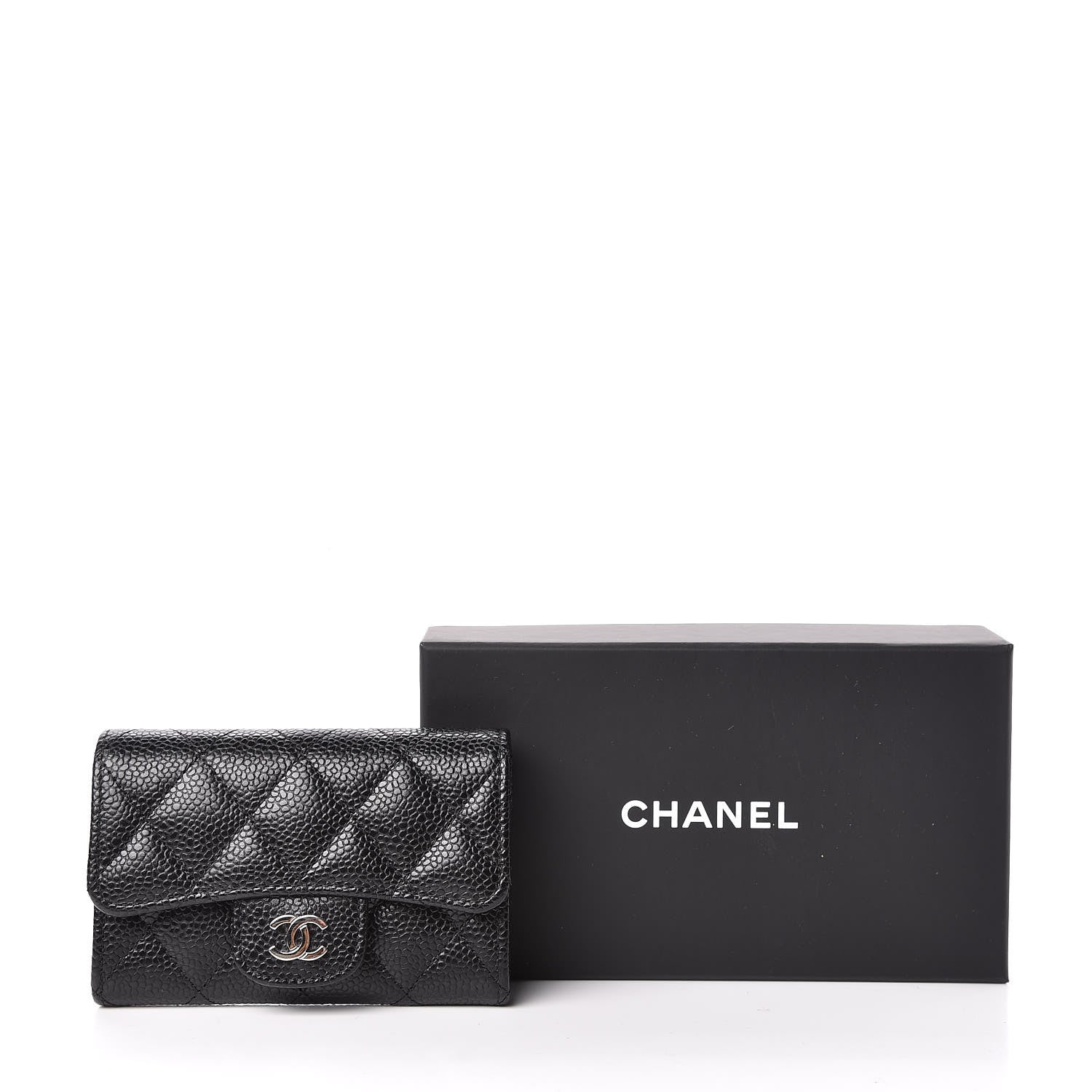 Chanel Caviar Quilted Flap Card Holder Black 9 of 9