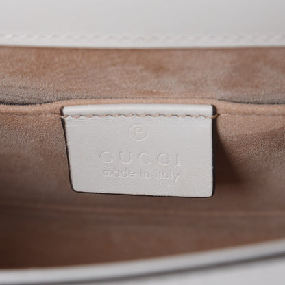 Gucci Calfskin Mini Sylvie Chain Shoulder Bag White 6 of 8