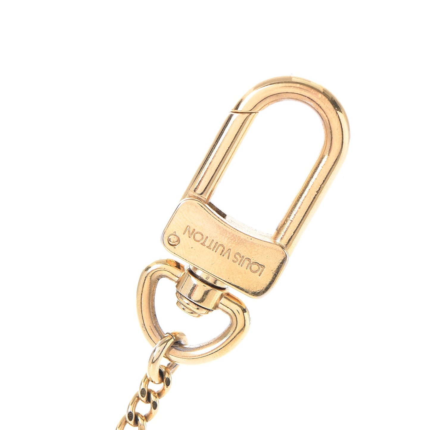 Metal Pochette Extender Key Ring Chain Gold