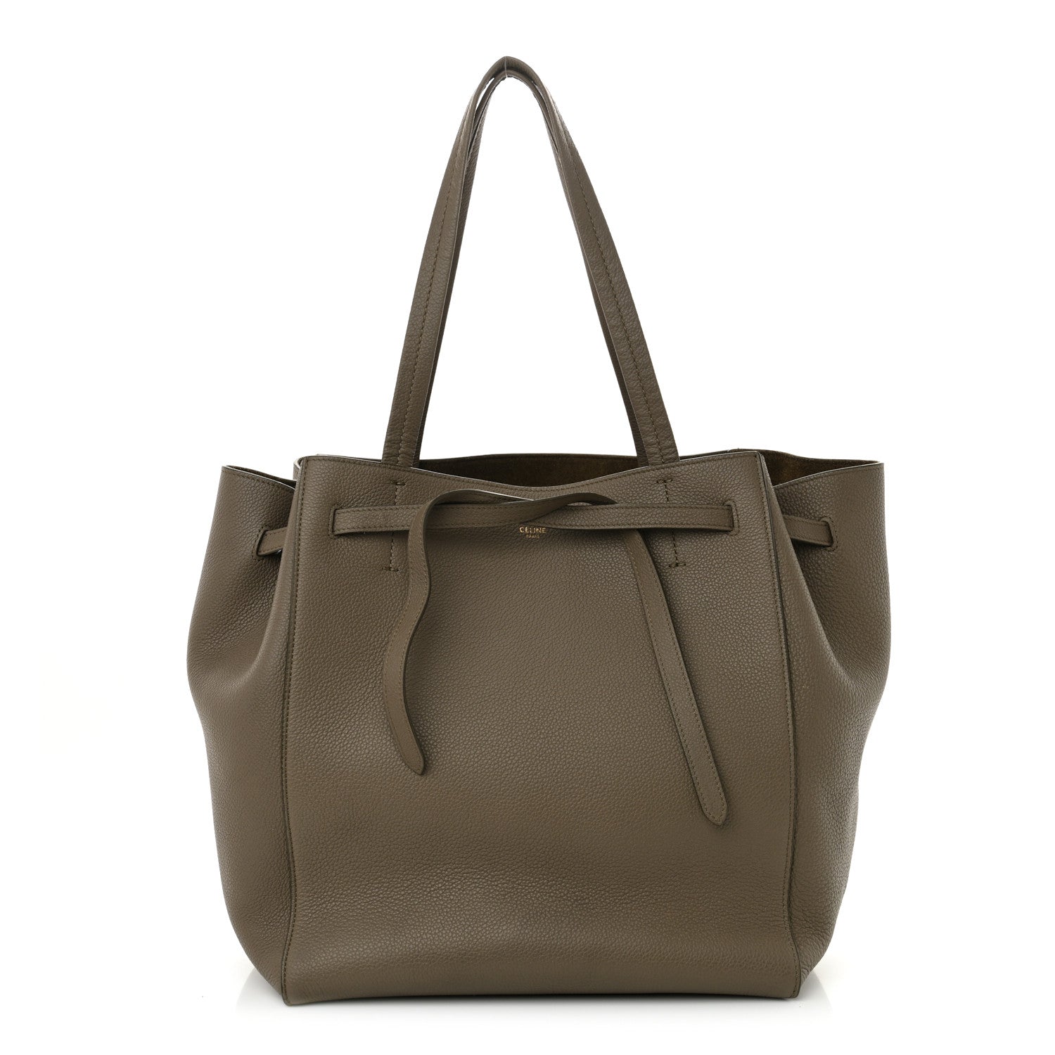 Celine Soft Grained Calfskin Small Belt Cabas Phantom Taupe 1 of 11