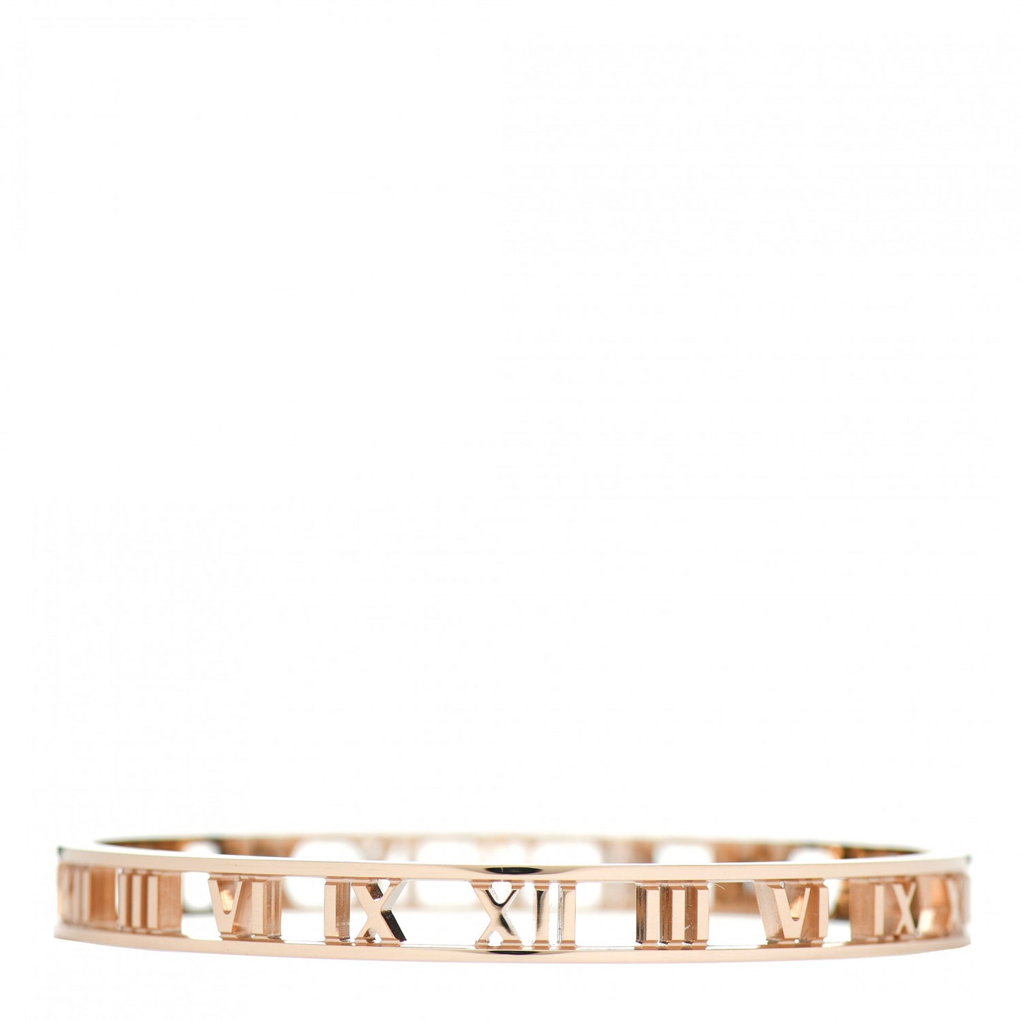 18K Rose Gold Open Narrow Atlas Bangle