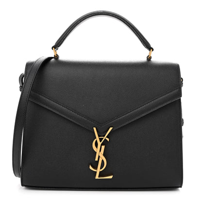 Saint Laurent Grain de Poudre Medium Classic Monogram Cassandra Top Handle Black 1 of 10