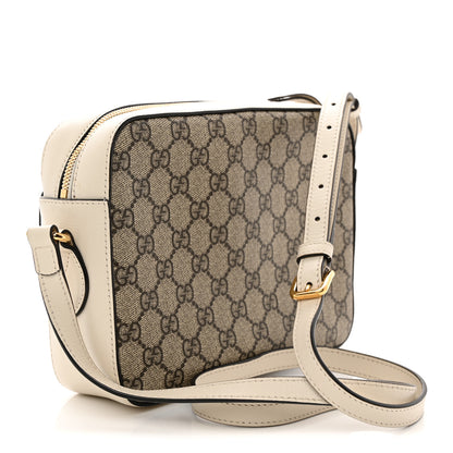Gucci GG Supreme Monogram Small Horsebit 1955 Shoulder Bag Beige Mystic White 3 of 10