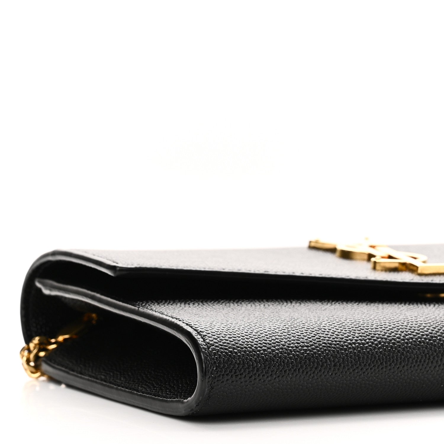Saint Laurent Grain de Poudre Uptown Chain Wallet Black 8 of 10