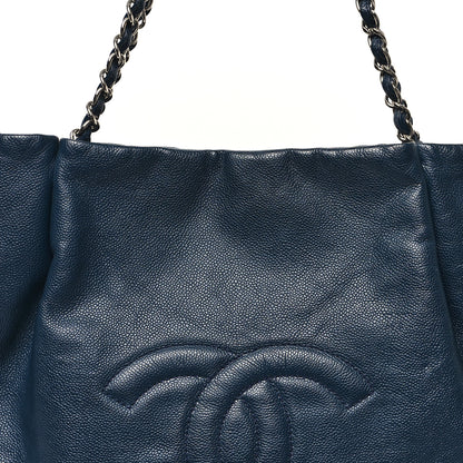 Chanel Caviar CC Timeless Shopping Tote Navy 8 of 11