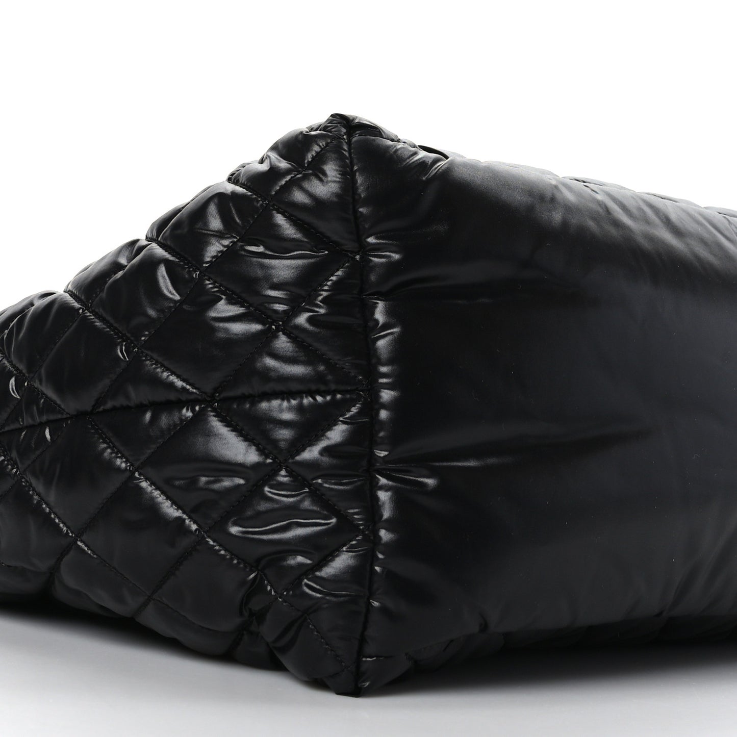 Nylon Quilted Large Coco Cocoon Tote Black