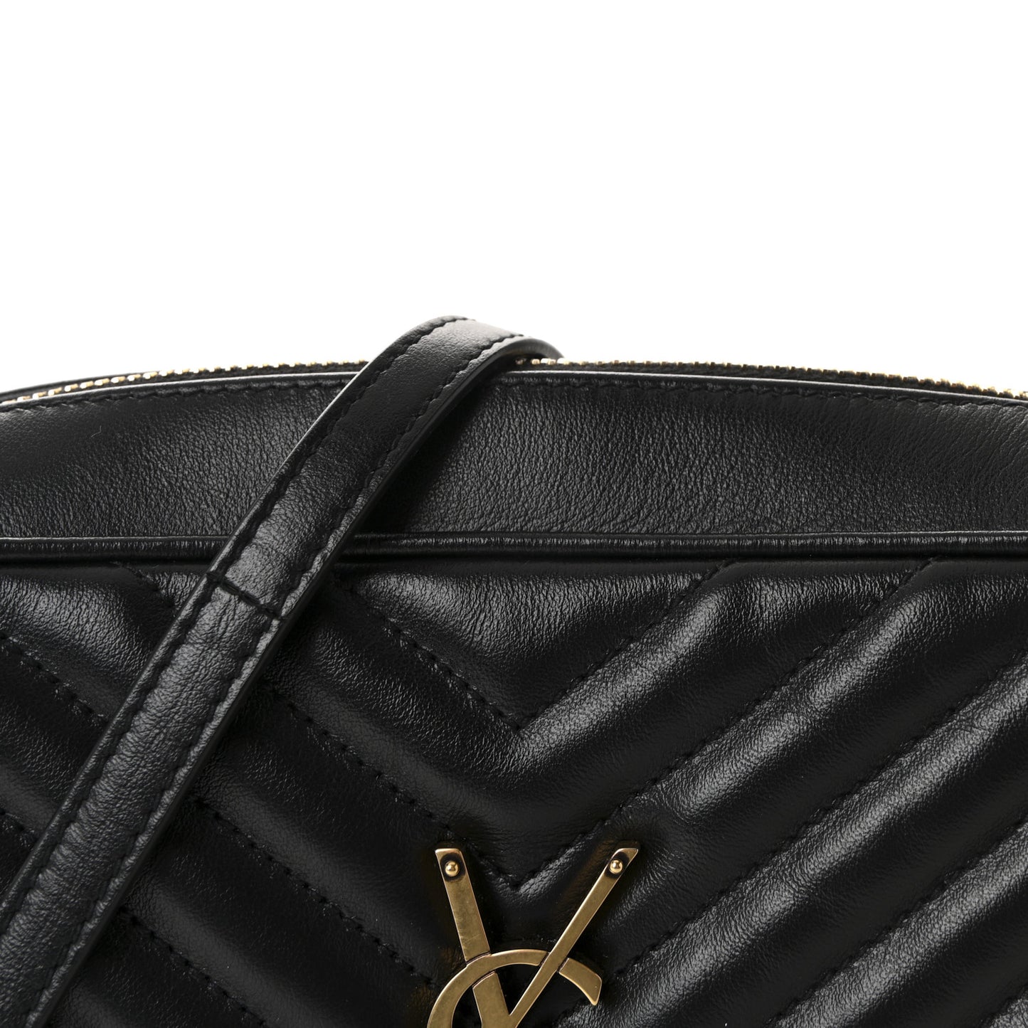 Calfskin Matelasse Monogram Lou Camera Bag Black