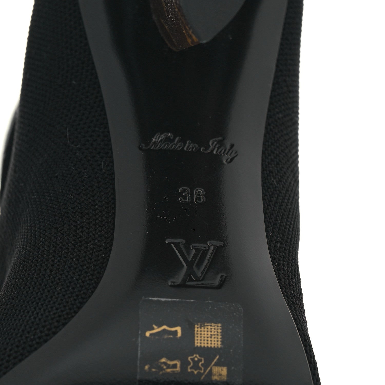 Louis Vuitton Monogram Stretch Fabric Silhouette Ankle Boots 38 Black 6 of 6