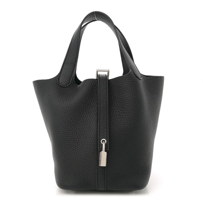 Hermes Taurillon Clemence Picotin Lock 18 PM Black 1 of 11