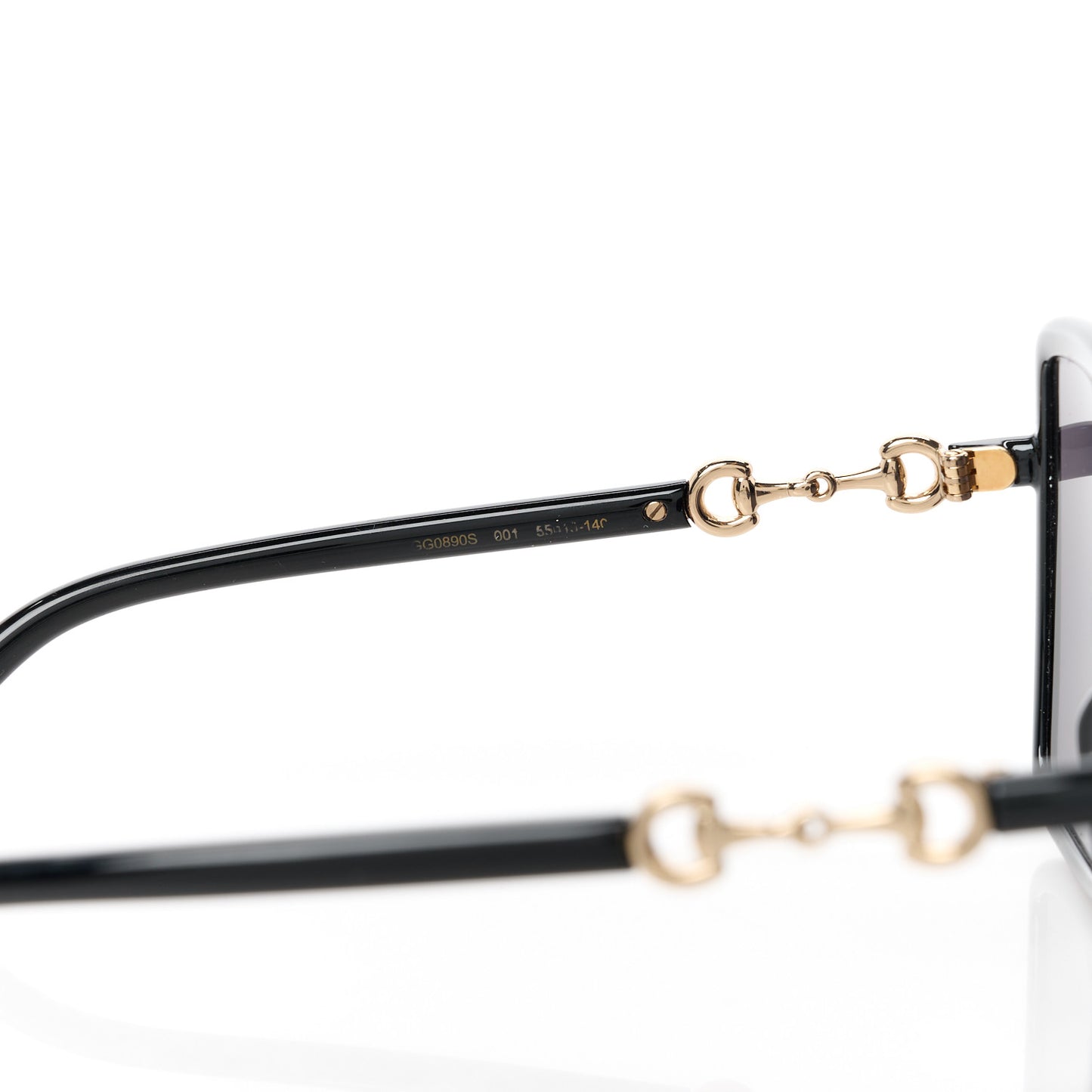 Horsebit Square Frame Sunglasses GG0890S Black