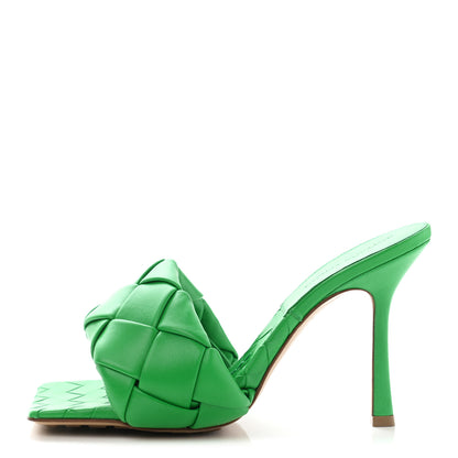 Bottega Veneta Nappa Maxi Intrecciato Lido 90mm Mule Sandals 39.5 Grass 1 of 7