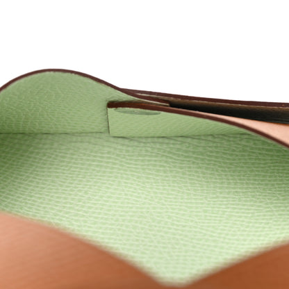 Hermes Epsom Verso Calvi Card Case Gold Vert Fizz 5 of 8