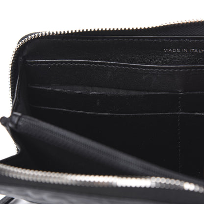Chanel Lambskin Camellia Embossed Large Zip Around Gusset Wallet Black 8 of 11