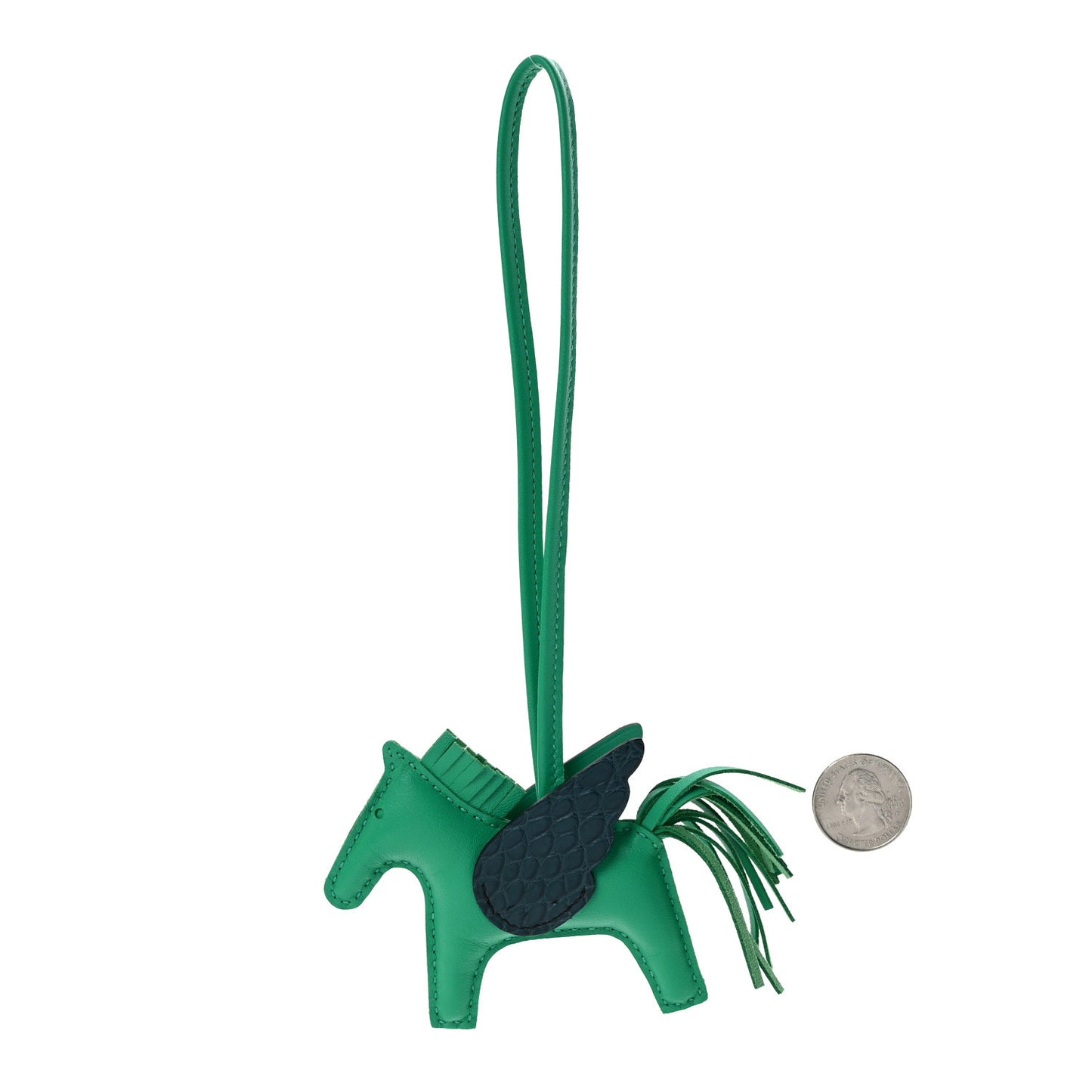 Milo Lambskin Matte Alligator Touch Grigri Rodeo Pegase Horse Bag Charm PM Menthe Vert Rousseau