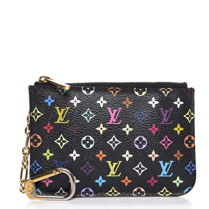 Louis Vuitton Monogram Multicolor Key Pouch Black Grenade 1 of 8
