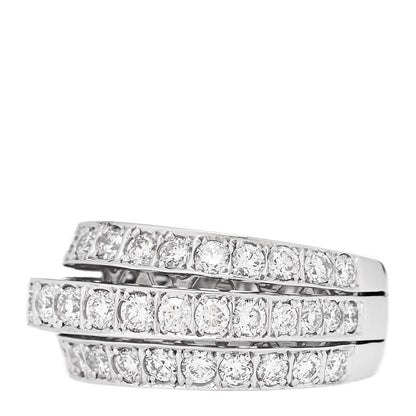 Parker & West by FASHIONPHILE 18K White Gold Diamond 2.45ctw Three-Row Ring 56 7.5 3 of 9