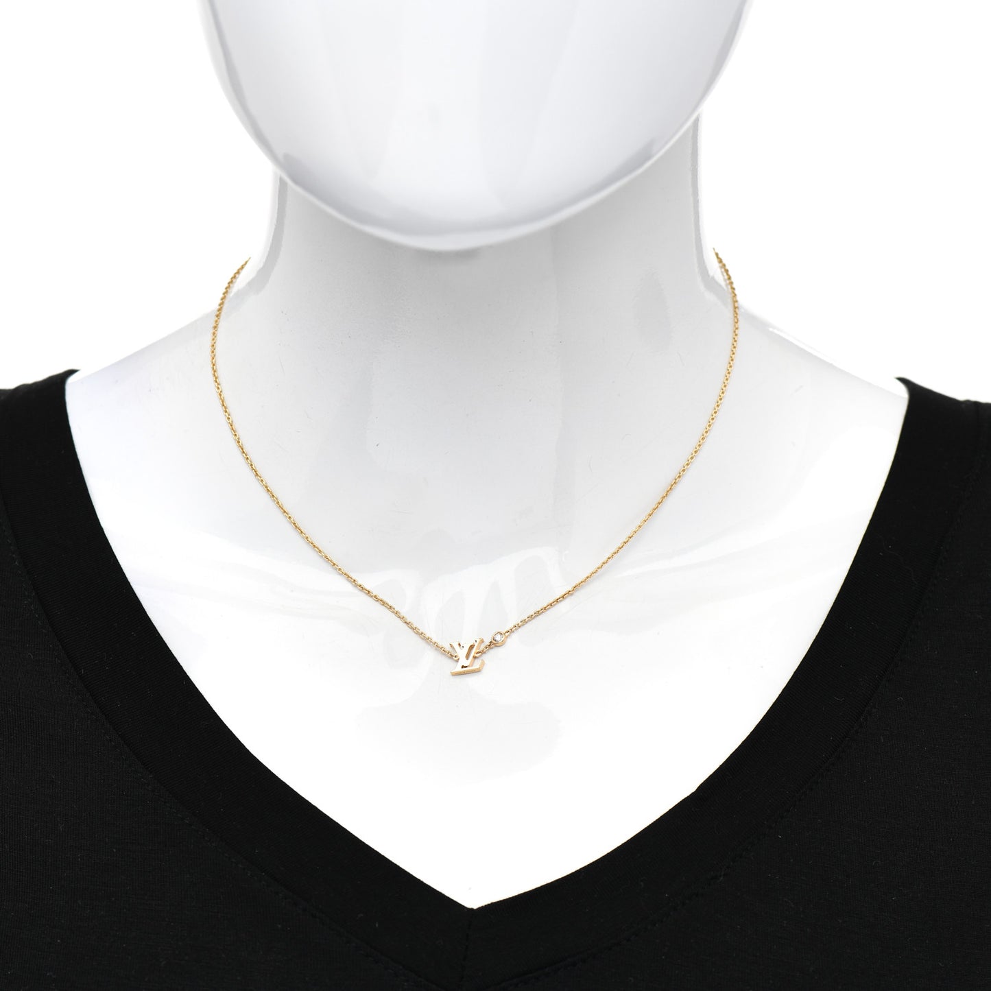 18K Yellow Gold Diamond Idylle Blossom LV Pendant Necklace