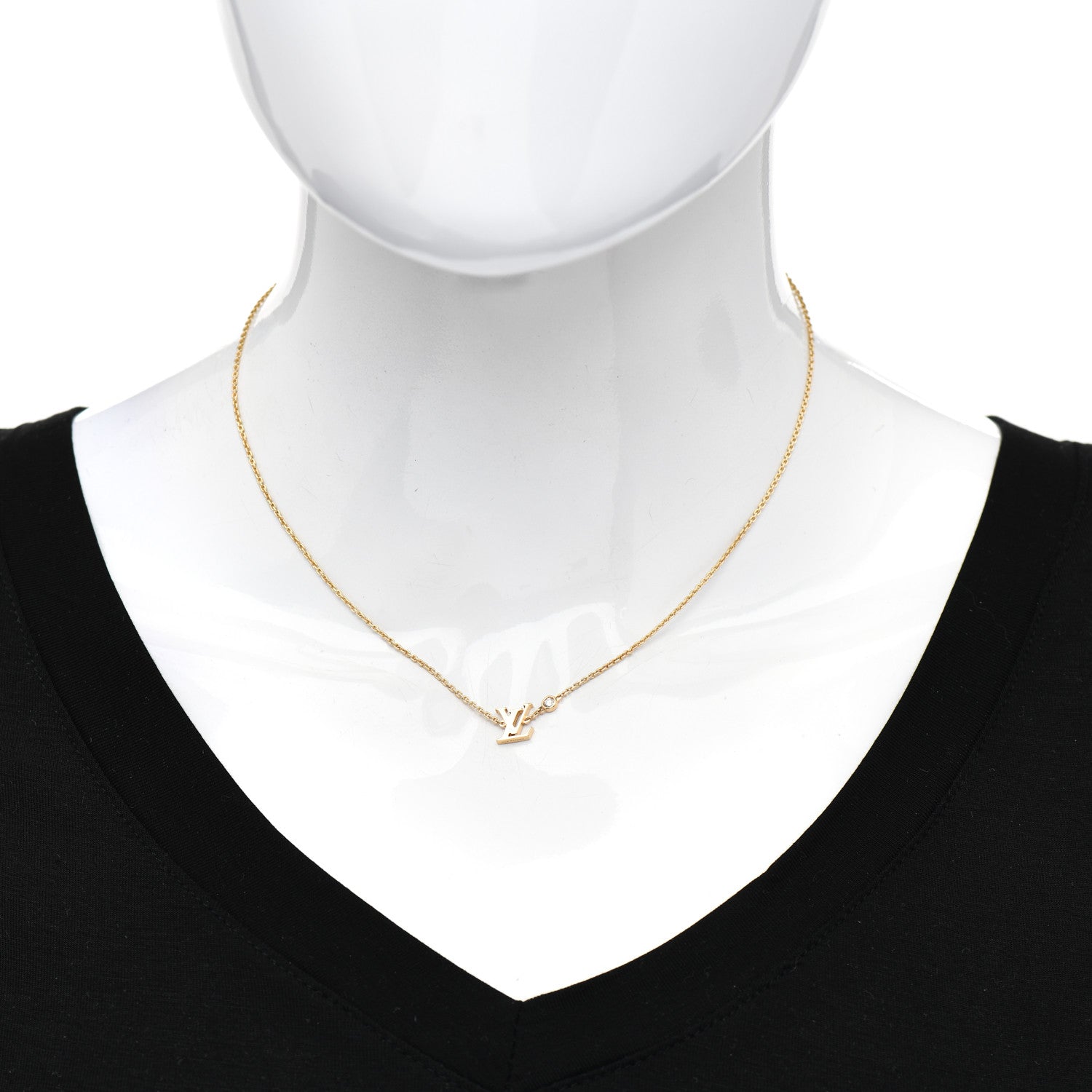 Louis Vuitton 18K Yellow Gold Diamond Idylle Blossom LV Pendant Necklace 2 of 5