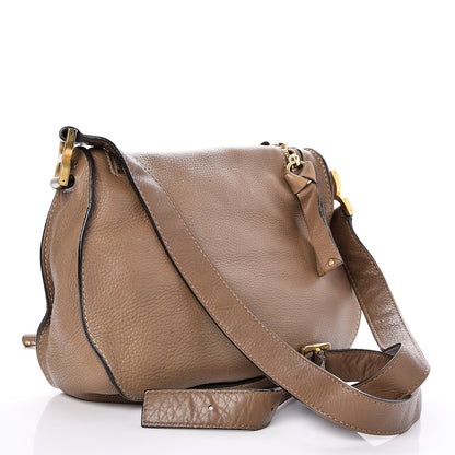 Chloe Calfskin Medium Marcie Round Zip Crossbody Bag Nut 3 of 9