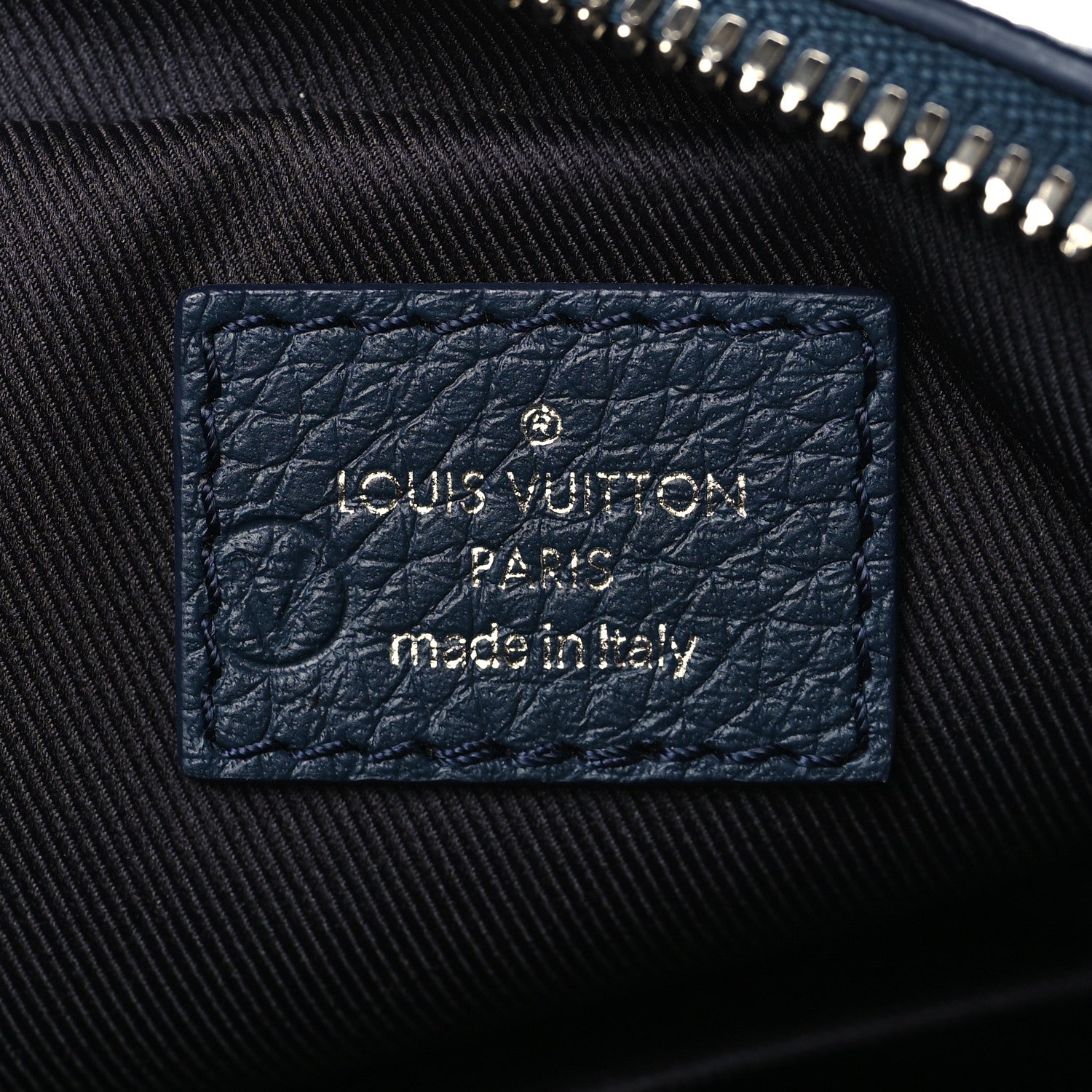 Louis Vuitton Taurillon Danube Slim PM Navy Black 5 of 9