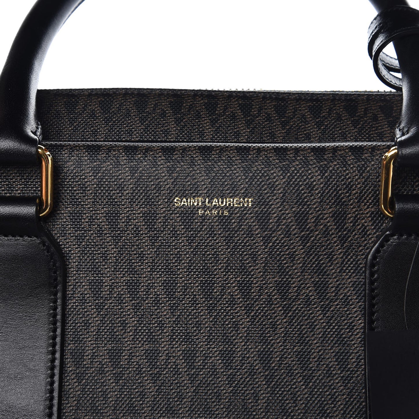 Toile Classic Monogram Flat Briefcase Black