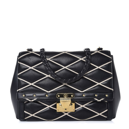 Louis Vuitton Lambskin Malletage Pochette Flap Black 1 of 10