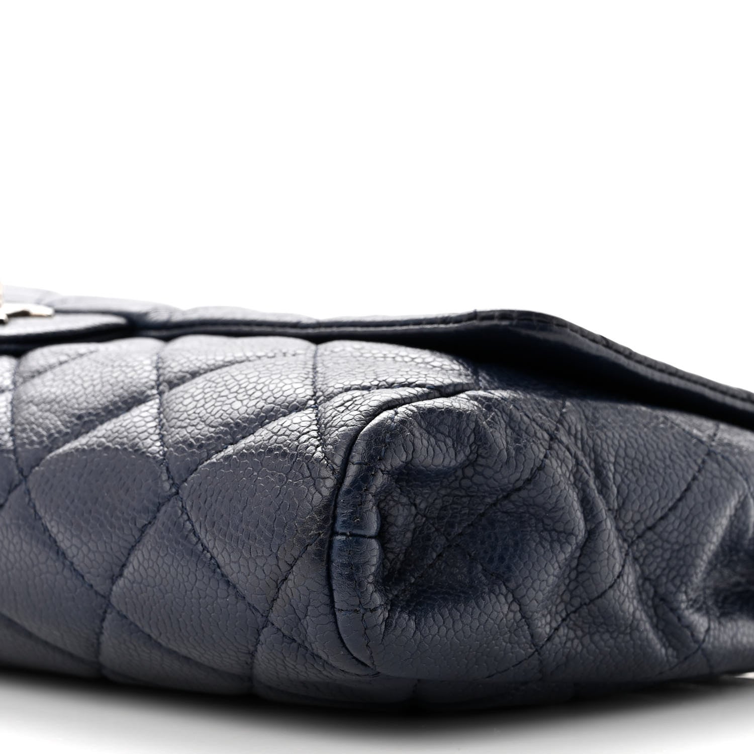 Chanel Caviar Quilted Clutch With Chain Flap Blue 10 of 14