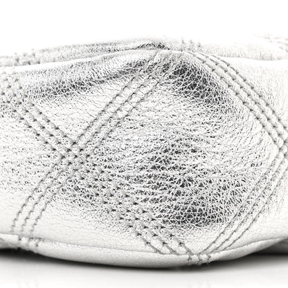 Saint Laurent Metallic Lambskin Quilted Mini Becky Double Zip Bag Argento 11 of 12