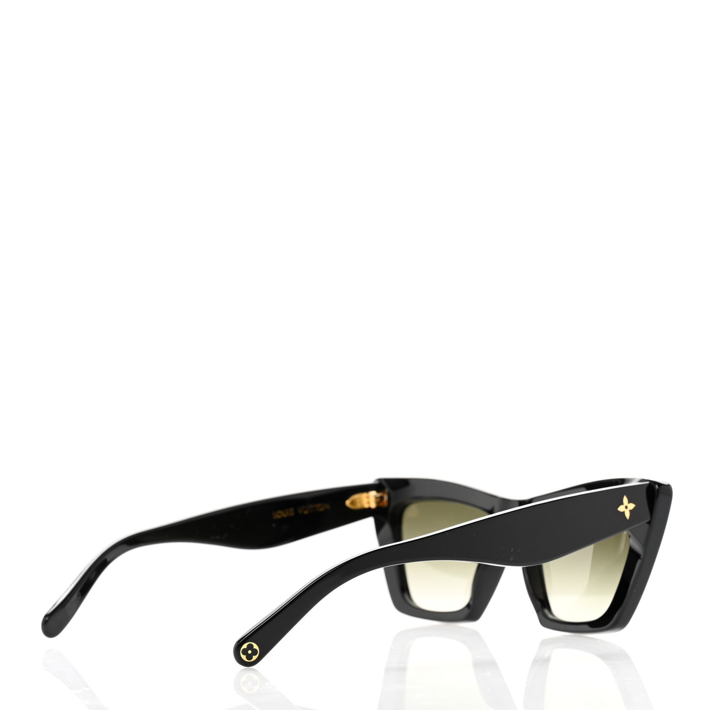 Acetate LV Fame Cat Eye Sunglasses Z1723W Black