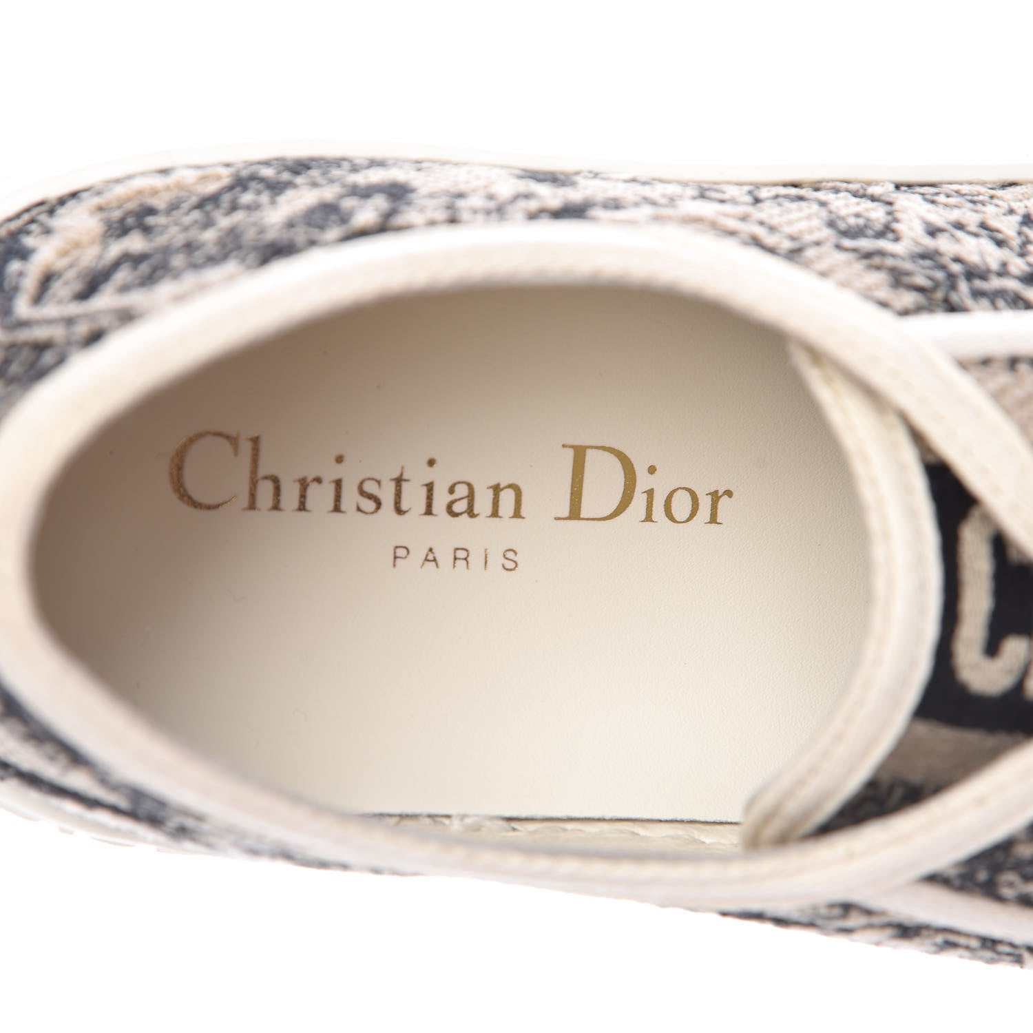 Christian Dior Canvas Toile De Jouy Embroidered Womens Walk'N'Dior Low Top Sneakers 39 Black 7 of 8