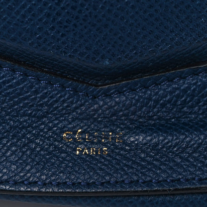 Celine Grained Calfskin Medium Trotteur Navy 6 of 13