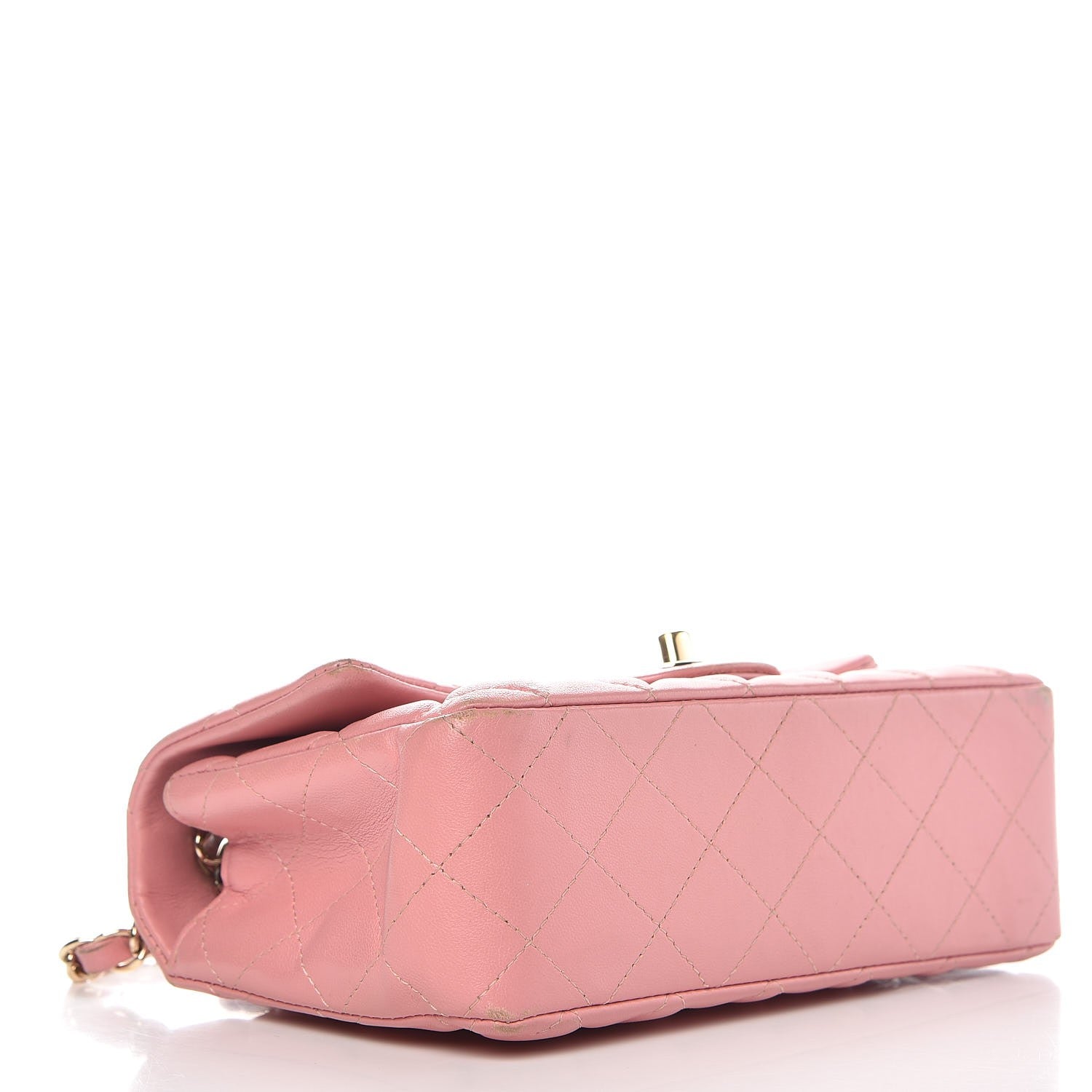 Chanel Lambskin Quilted Mini Rectangular Flap Pink 4 of 17