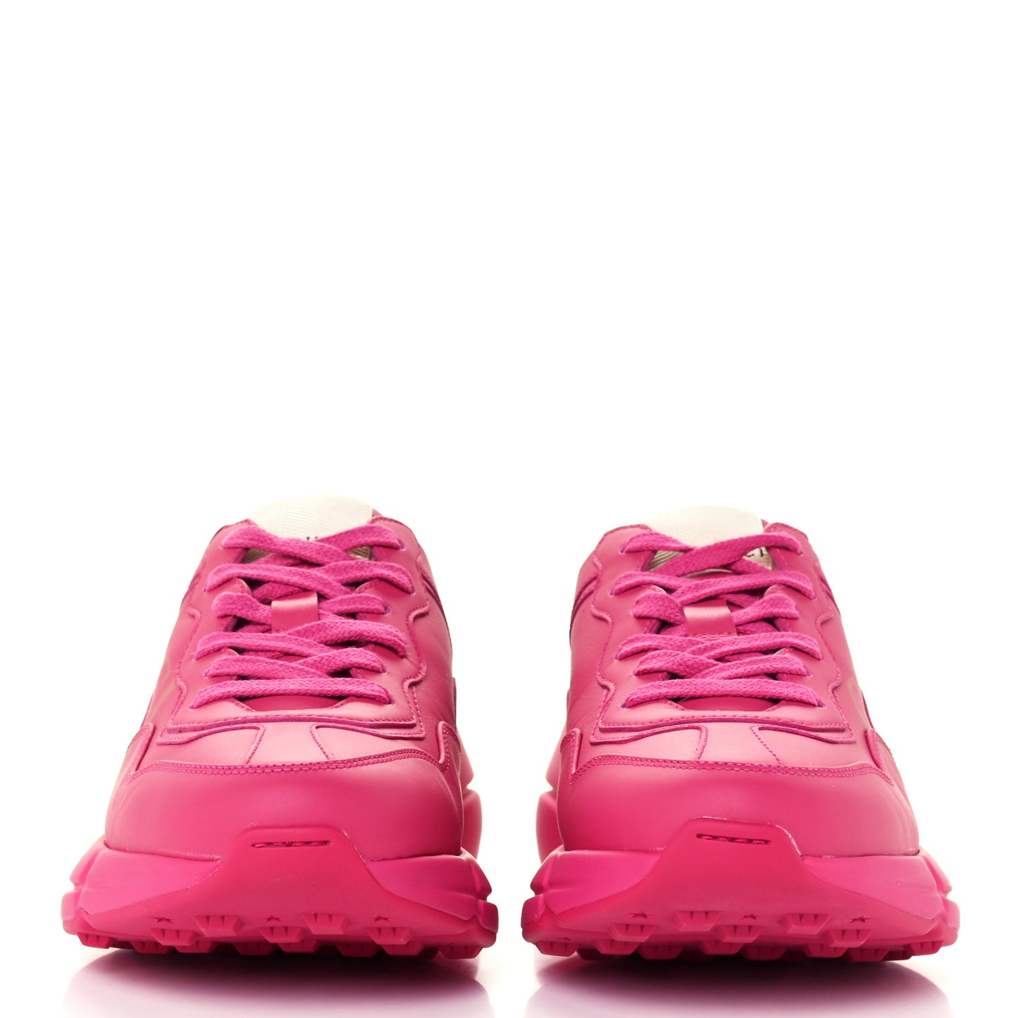 Calfskin Logo Womens Rhyton Sneakers Box 36.5 Box Pink