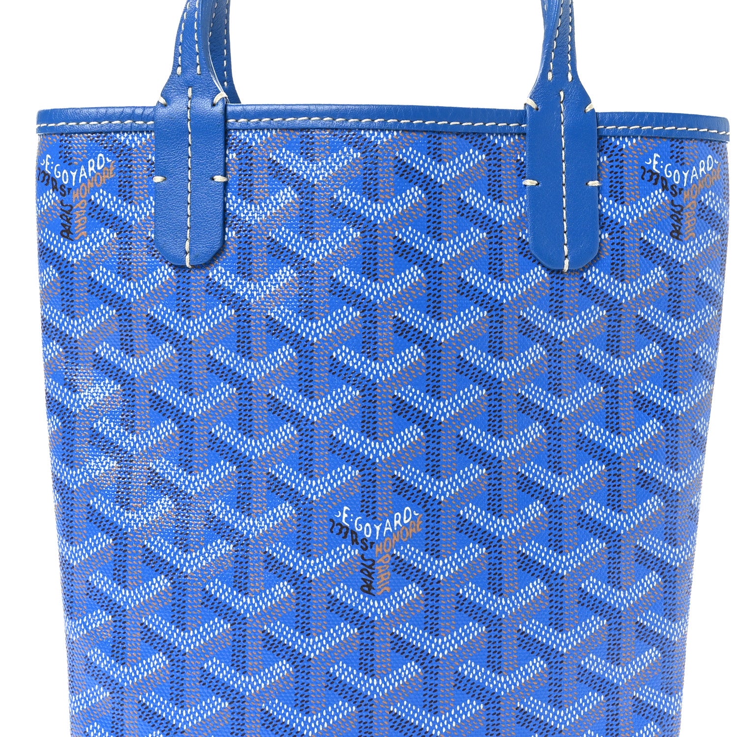 Goyard Goyardine Poitiers Tote Blue 8 of 10