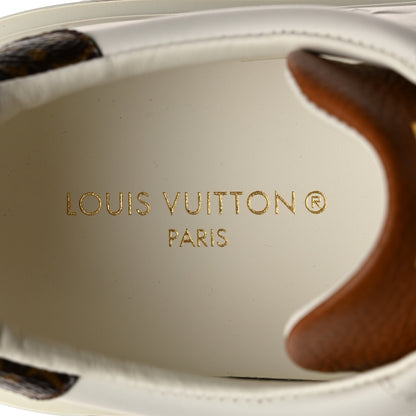 Louis Vuitton Lambskin Embossed Monogram Time Out Sneakers 38 White 6 of 8