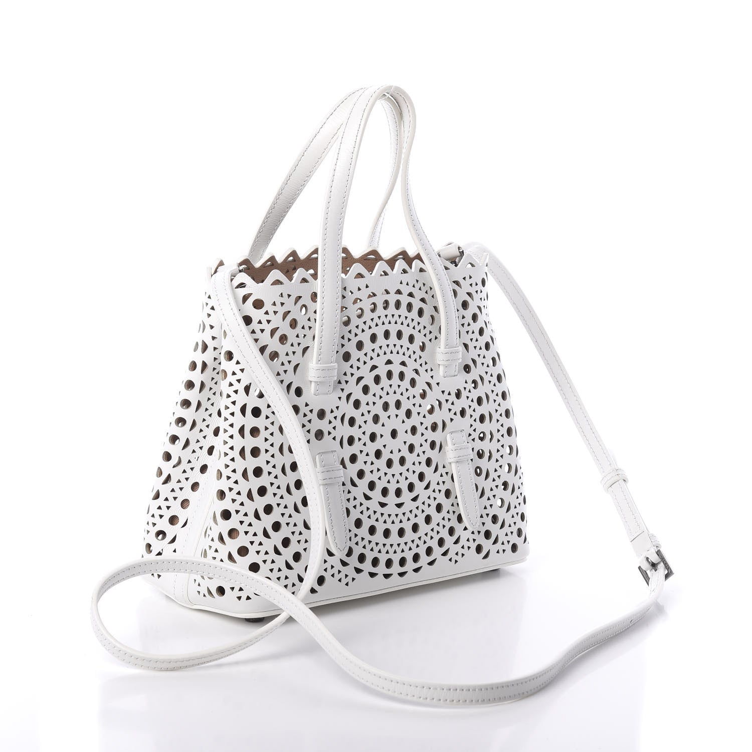 Alaia Calfskin Vienne Mina 20 Bag White 4 of 11
