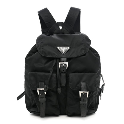 Prada Tessuto Nylon Saffiano Small Backpack Black 1 of 12