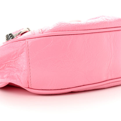 Balenciaga Agneau Arena Le Cagole Chain Shoulder Bag XS Candy Pink 9 of 10