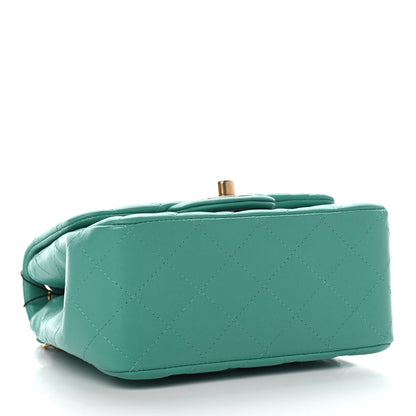 Chanel Lambskin Quilted Mini Square Flap Green 4 of 9